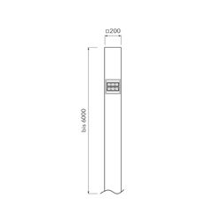 Bergmeister Canna Q 200 LS – Lichtstele, Stelenunterteil oder Flanschplatte, Aussenbereich