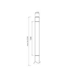 Bergmeister Rondo 150 LS – Light bollard, ground section, outdoor use