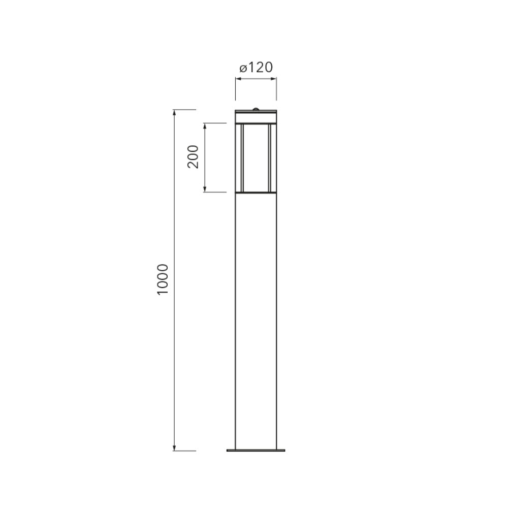 Bergmeister Bronze 120 PL – Borne lumineuse, pièce d'ancrage ou platine, Extérieur