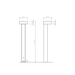 Bergmeister ANS 200 PL – Borne lumineuse, pièce d'ancrage séparée avec boîte de raccordement, Extérieur