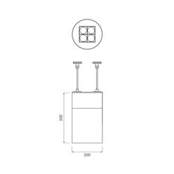 Bergmeister Rondo 200 SL – Catenary luminaire, catenary mounting, outdoor use