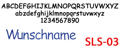 Schriftart Comic mit Auswahlcode