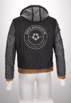 Lederjacke MSMorrison Farbe Cognac Rückansicht gewendet