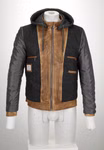 Lederjacke MSMorrison Farbe Cognac Frontansicht gewendet
