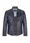 Milestone Lederjacke MSEdward Blau Milestone Lederjacke MSEdward Blau Frontansicht offen