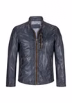 Milestone Lederjacke MSEdward Blau Milestone Lederjacke MSEdward Blau Frontansicht geschlossen