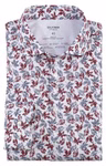 OLYMP Level Five Body fit 24/Seven Langarmhemd, Muster in den Farben bordeaux und blau OLYMP Level Five Body fit 24/Seven Langarmhemd, Muster in den Farben bordeaux und blau