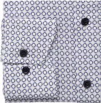 Marvelis Comfort Fit Langarmhemd mit Muster in Blautönen auf weißem Grund Marvelis Comfort fit Langarmhemd 7012/54/11 Ärmelabschluß