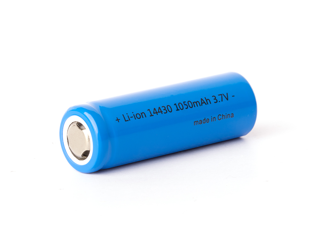 14430 with 1050mAh 3.6V - 3.7V lithium-ion cell (without