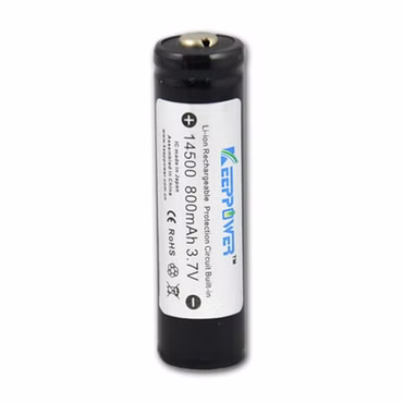 Keeppower 14500 - 800mAh. 3.7V Li-Ionen-Akku geschützt Keeppower 14500 - 800mAh. 3.7V Li-Ionen-Akku geschützt