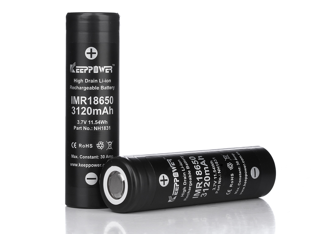 Keeppower IMR18650 - 3120mAh, 3.6V - 3.7V Li-Ion Battery
