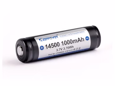 Keeppower 14500 - 1000 mAh. 3.6 - 3.7V Li-Ion-Akku PCB geschützt Keeppower 14500 - 1000 mAh. 3.6 - 3.7V Li-Ion-Akku PCB geschützt