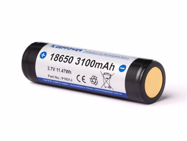 Keeppower 18650 - 3100mAh. 3.7V Li-Ionen-Akku geschützt - flacher Pluspol Keeppower 18650 - 3100mAh. 3.7V Li-Ionen-Akku geschützt - flacher Pluspol