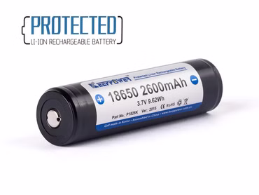 Keeppower 18650 - 2600mAh. 3.7V Li-Ion-Akku geschützt Keeppower 18650 - 2600mAh. 3.7V Li-Ion-Akku geschützt