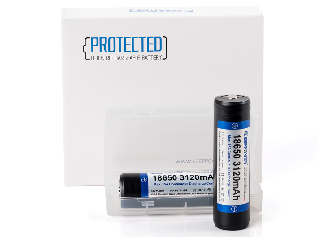 Keeppower R 18650 3120mAh 3,6V - 3,7V Li-Ion-Akku geschützt
