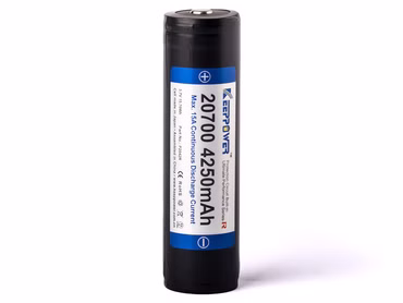 RESTPOSTEN Keeppower 21700/20700 R 15A - 4250mAh 3.6V - 3.7V Li-Ion-Akku PCB geschützt RESTPOSTEN Keeppower 21700/20700 R 15A - 4250mAh 3.6V - 3.7V Li-Ion-Akku PCB geschützt