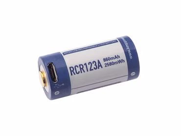 RCR123A 3V - 860mAh - 2580mWh Lithium-Ionen-Akku (Wiederaufladbar über micro USB) RCR123A 3V - 860mAh - 2580mWh Lithium-Ionen-Akku (Wiederaufladbar über micro USB)