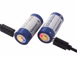 RCR123A 3V - 860mAh - 2580mWh Lithium-Ionen-Akku (Wiederaufladbar über micro USB)