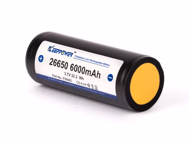 Keeppower 26650 - 6000mAh. 3.6V - 3.7V Li-Ion-Akku PCB geschützt Keeppower 26650 - 6000mAh. 3.6V - 3.7V Li-Ion-Akku PCB geschützt