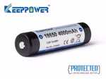 Keeppower 18650 - 4000mAh 3.6V - 3.7V Li-Ion-Akku mit Schutzelektronik  (Pluspol erhöht) P1840C