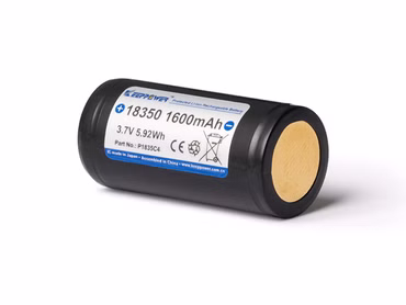 Keeppower 18350 - 1600mAh. 3.6V - 3.7V Li-Ionen-Akku PCB geschützt P1835C4 Keeppower 18350 - 1600mAh. 3.6V - 3.7V Li-Ionen-Akku PCB geschützt P1835C4