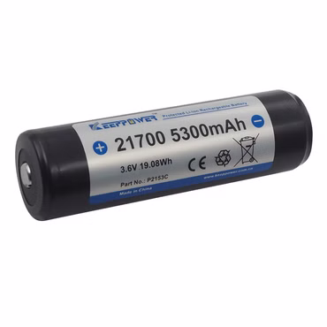 Keeppower 21700 - 5300mAh. 3.6V - 3.7V Li-Ion-Akku PCB geschützt P2153C Keeppower 21700 - 5300mAh. 3.6V - 3.7V Li-Ion-Akku PCB geschützt P2153C