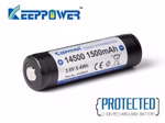 Keeppower 14500 - *1500mAh. 3.6V - 3.7V Li-Ion-Akku **PCB geschützt P1450C4 Keeppower 14500 - *1500mAh. 3.6V - 3.7V Li-Ion-Akku **PCB geschützt P1450C4