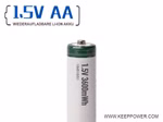 AA 1,5 V Li-Ion-Akku mit 3600mWh | 2400mAh konstanter Spannung & Batteriewechsel-Erkennung für Verbraucher AA 1,5 V Li-Ion-Akku mit 3600mWh | 2400mAh konstanter Spannung & Batteriewechsel-Erkennung für Verbraucher