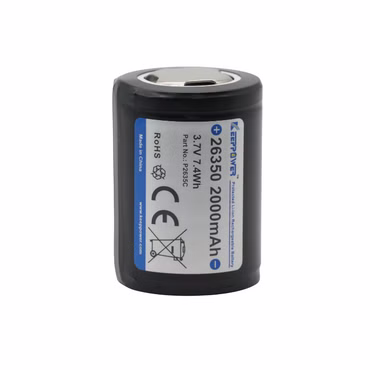 Keeppower 26350 - 2000mAh, 3,6V - 3,7V Li-Ion-Akku PCB geschützt