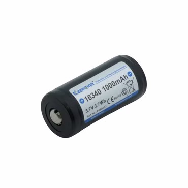 Keeppower 16340 - 1000mAh 3,6V - 3,7V (Pluspol erhöht) Li-Ion-Akku P1634C3 Keeppower 16340 - 1000mAh 3,6V - 3,7V (Pluspol erhöht) Li-Ion-Akku P1634C3