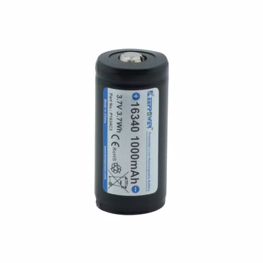Keeppower 16340 - 1000mAh 3,6V - 3,7V (Pluspol erhöht) Li-Ion-Akku P1634C3 Keeppower 16340 - 1000mAh 3,6V - 3,7V (Pluspol erhöht) Li-Ion-Akku P1634C3