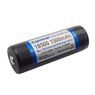 Keeppower P18500R - 1500mAh R Serie 15A 3.7V Li-ion battery protected Keeppower P18500R - 1500mAh R Serie 15A 3.7V Li-ion battery protected