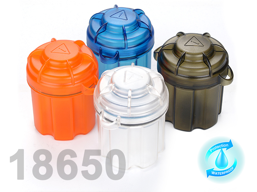 Wasserdichte Aufbewahrungsbox für 7x 18650 Akkus