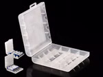Aufbewahrungsbox für 4x 14500 (AA) oder 4x 10440 (AAA) transparent