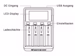 Keeppower L4 - Ladegerät für Li-Ion 3.6V - 3.7V und NIMH 1.5V Akkus Keeppower L4 - Ladegerät für Li-Ion 3.6V - 3.7V und NIMH 1.5V Akkus