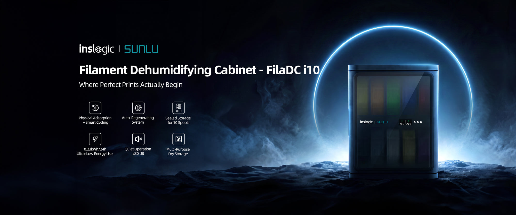 Armadio deumidificatore a filamento Inslogic SUNLU FilaDC i10