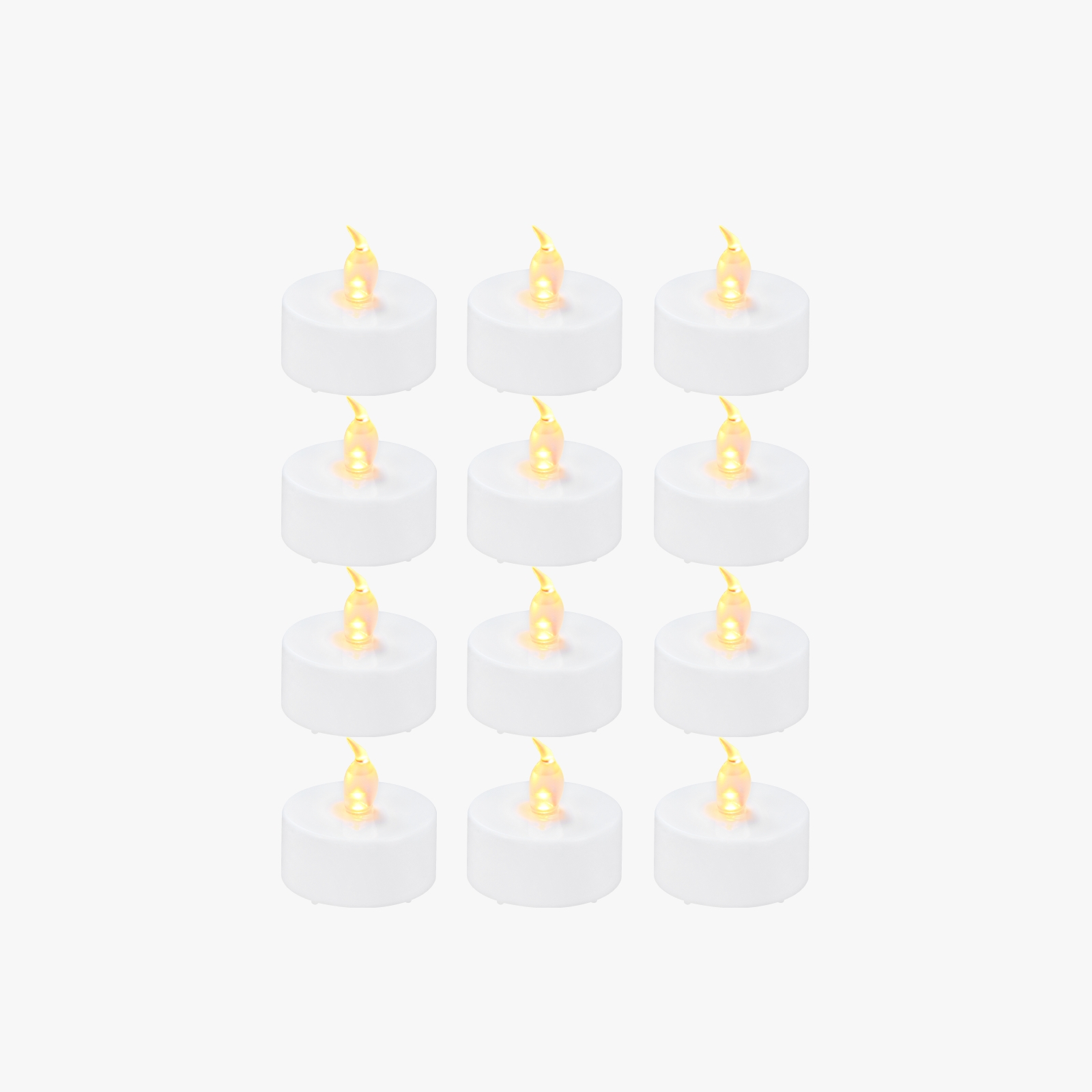 Bambu Lab Led Flame Tea Light Candle Set Warm Yellow (12pcs)