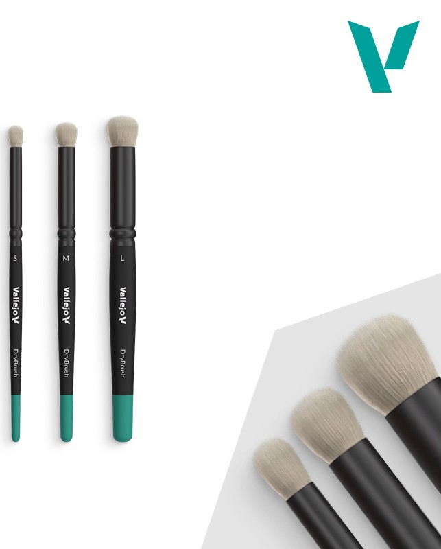 Vallejo Natural Hair Dry Brush Set Vallejo Natural Hair Dry Brush Set