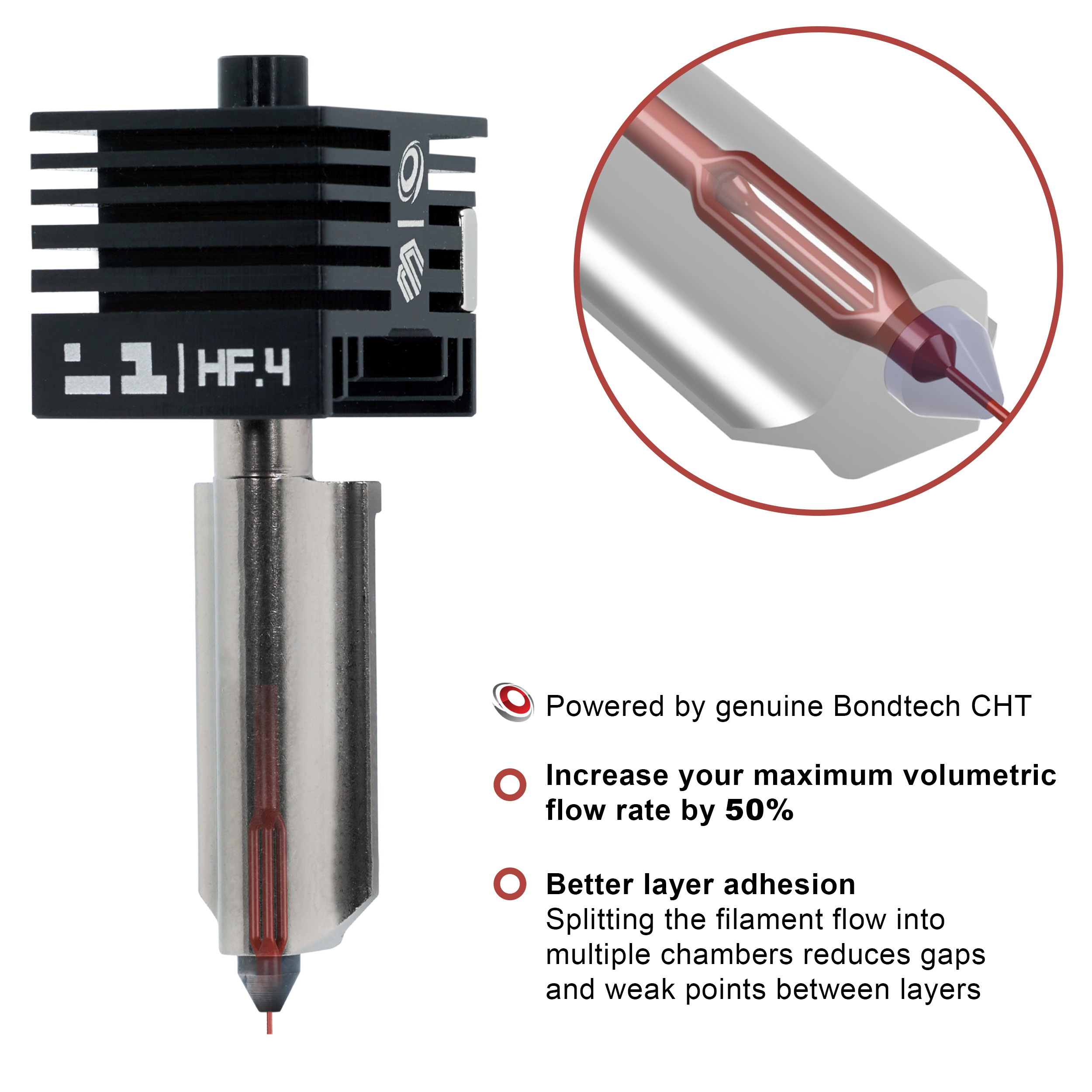Microswiss CHT High Flow Hotend for Bambu Lab X2D / P2S Microswiss CHT High Flow Hotend for Bambu Lab X2D / P2S