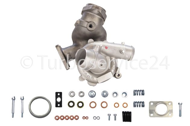 Remanufactured Turbocharger with hole for Citroen C8 2.2 HDI, Fiat Ulysse II 2.2 JTD, Lancia Phedra 2.2 JTD, Lancia Zeta 2.2 JTD, Peugeot 807 2.2 HDi / 94 KW, 128 PS / 707240-5001S 707240-0001 9641192380 71723516 0375H0 0375J5