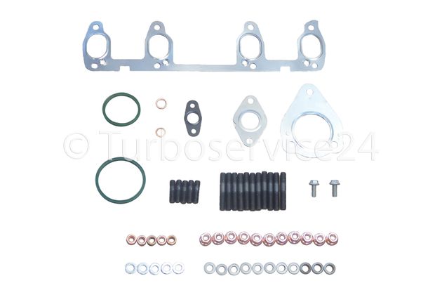 Mounting kit gaskets seals for Turbocharger Garrett for Seat Alhambra, VW Sharan / 2.0 TDI / 103 KW - 140 HP / BRT, BVH / 54399700050