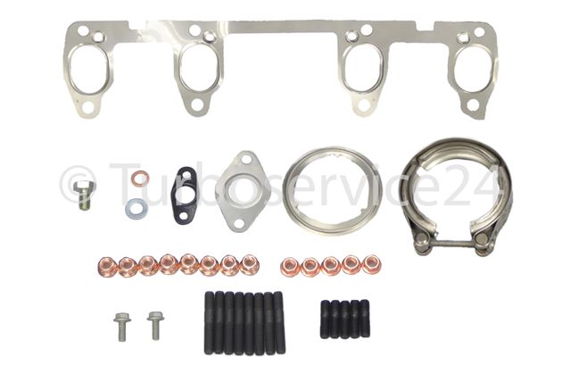 Mounting kit gaskets seals for Turbocharger KKK / BorgWarner for Volkswagen T5 1.9 TDI / 63 KW, 85 HP / 77 KW, 105 HP / AXB AXC / 54399880097