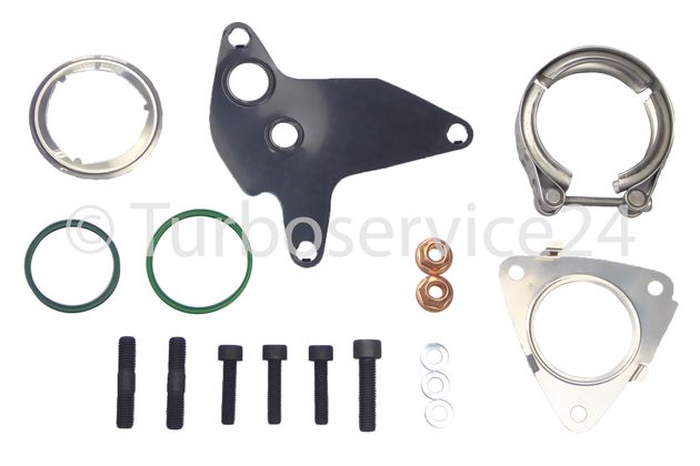 Montagesatz Anbausatz Dichtungssatz für Turbolader Garrett für VW T5 2.5 TDI / 96 KW, 130 PS / 128 KW, 174 PS / BPC BNZ BDZ / 760699-0002 760698-0002