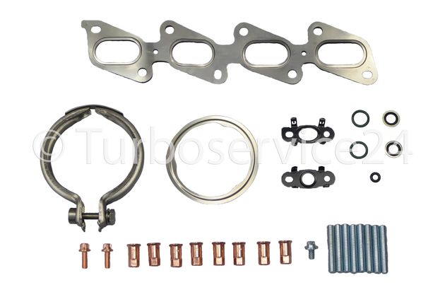 Montagesatz Anbausatz Dichtungssatz für Turbolader Garrett für Chevrolet Cruze, Trax, Orlando, Opel Astra J, Insignia, Meriva B, Mokka, Zafira, Adam, Cascada 1.4 / 88 kW, 120 PS / 103 KW, 140 PS / 110 kW, 150 PS / 781504-0001