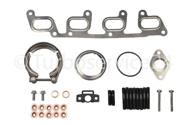 Mounting kit gaskets seals for Turbocharger Garrett for Volkswagen T5 Transporter, Multivan 2.0 TDI / 62 kW, 84 HP / 75 kW, 102 HP / 100 kW, 136 HP / 103 kW, 140 HP / 792290 792290-5002