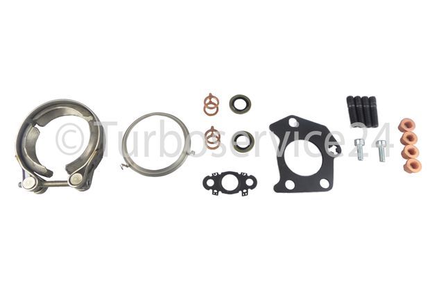 Mounting kit gaskets seals for Turbocharger Garrett for FORD GALAXY, MONDEO, S-MAX 2.2 TDCI / 129 KW / 175 HP / Q4BA Q4WA DW12B EU4 753544