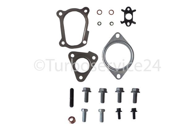 Mounting kit gaskets seals for Turbocharger RENAULT CLIO II, ESPACE III, KANGOO, LAGUNA I, MEGANE I, 1.9 DTI, VOLVO S40, V40 1.9 DI / 59 KW, 80 HP / 72 KW, 98 HP / 66 KW, 90 HP / 70 KW, 95 HP / 53039880014 53039880038 700830 454165