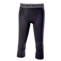 SHER-WOOD Clima Plus 3/4 Compression Pant Junior, Colours: Schwarz