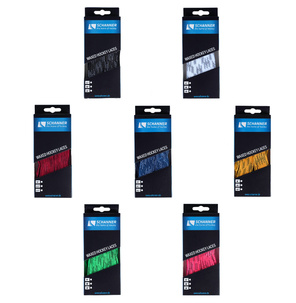 SCHANNER Ice Hockey Laces Colour Overview SCHANNER waxed ice hockey skate laces – overview of all seven colours