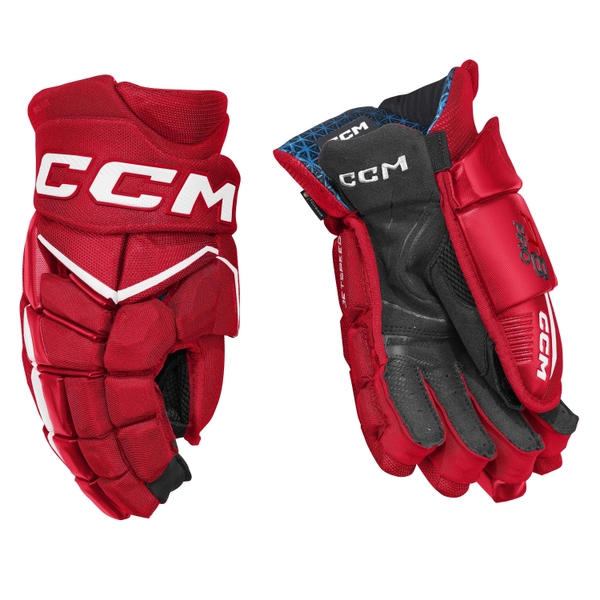 CCM Jetspeed FT8 Pro Handschuhe Senior, Rot-Weiß